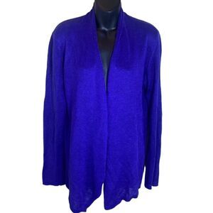 Eileen fisher 100% linen knit open front waterfall cardigan small capsule